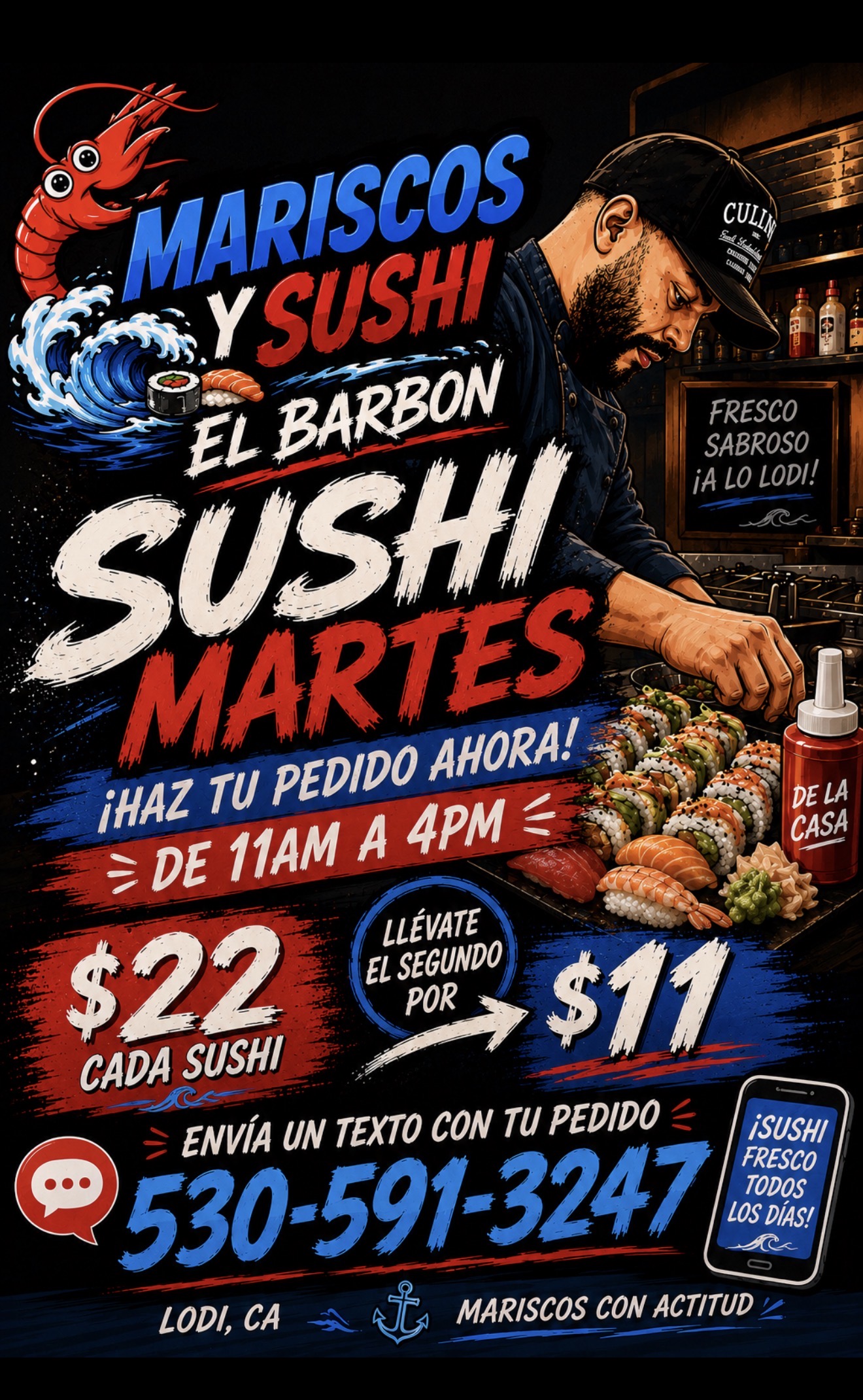 Sushi Martes Spanish flyer